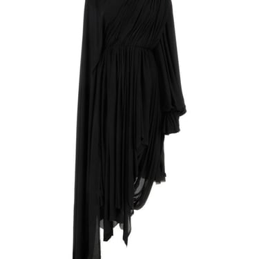 Balenciaga Woman Black Crepe Dress