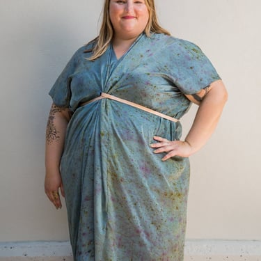 Knot Dress in Bundle Dyed Silk Charmeuse