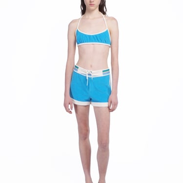 Anna Sui Cabana Terry Shorts - Ocean Blue