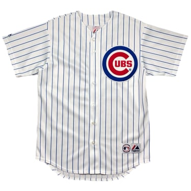 Vintage 90s/Y2K Majestic Chicago Cubs Baseball Made in USA Pinstripe MLB Jersey Size Medium/Large 