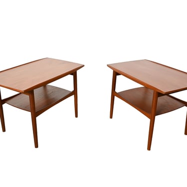 Teak Side Tables by Grete Jalk Danish Modern 