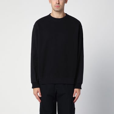 Stone Island Black Cotton Crewneck Sweatshirt Men