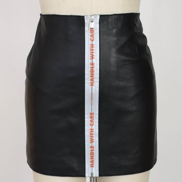 Heron Preston Leather Mini Skirt