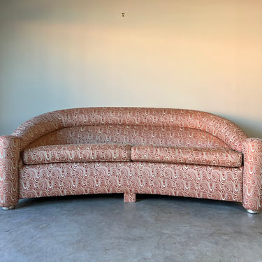 1980's Vladimir Kagan - Style Post Modern Sculptural Curved Sofa 