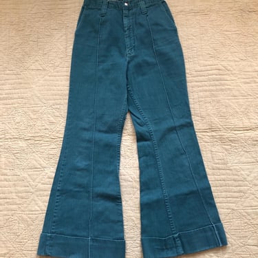 70s Maverick Blue Bell Flare Jeans 24 