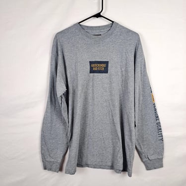 Vintage 2000s Grey Abercrombie & Fitch Long Sleeve Shirt 