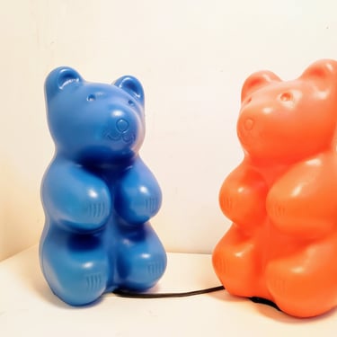 Vintage Blue Gummy Teddybears/Only Blue Kids Lamp / Bedside Lamps/ Pop Art / Retro Nightlights / Haribo Teddybears Lamps/ ONLY BLUE LEFT 90s 