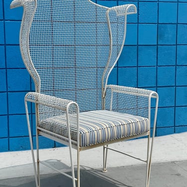 RARE Russell Woodard High Back Patio Chair - Mid Century Vintage 
