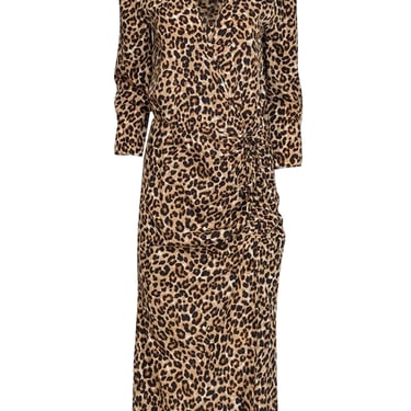 Veronica Beard - Tan & Black Leopard Print " Arielle" Dress Sz 8