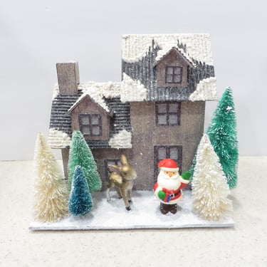 Vintage Style Large Putz House - Christmas Putz House with Vintage Charm 