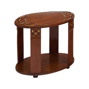 French Art Deco Period Elm Side Table