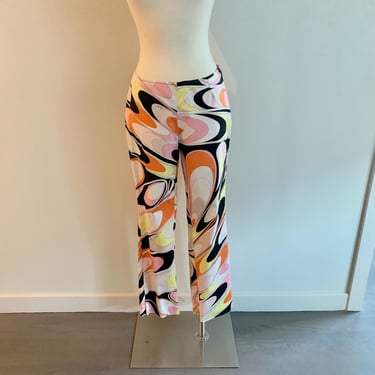 Vintage Pucci Y2K  side zip cotton/spandex flat front pants-size US 6 