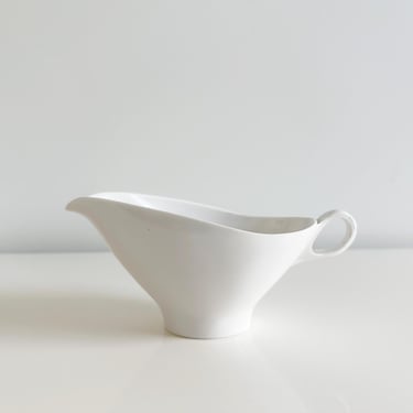 Mid-Century White Melamine Gravy Boat 3610 USA Vintage 