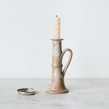 Vintage Stoneware Candlestick