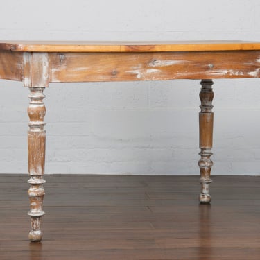 Antique Country French Provincial Painted Farmhouse Walnut Table 
