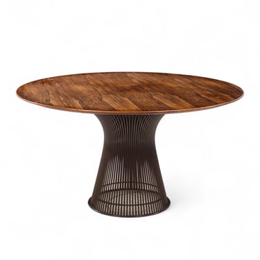 Warren Platner for Knoll Mid Century Rosewood and Bronze Dining Table - mcm 