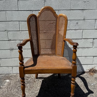 Antique Cane Armchair Country French Lounge Chair Seating Victorian Club Regency Shabby Chic Seating Cottage France Provincial 