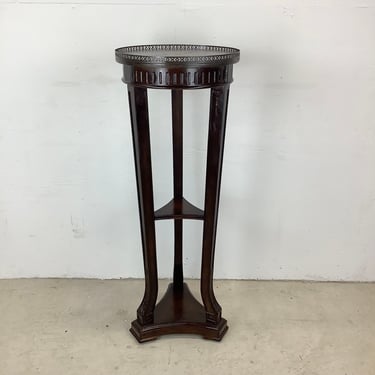 Tall Mahogany Pedestal Table 