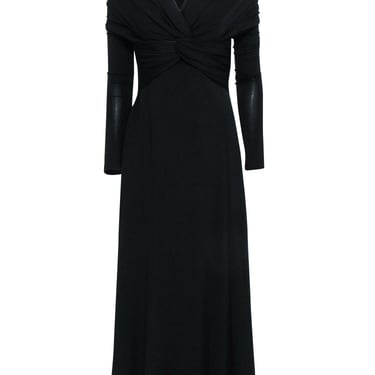 Khaite - Black Long Sleeve Mid Maxi Dress Sz M