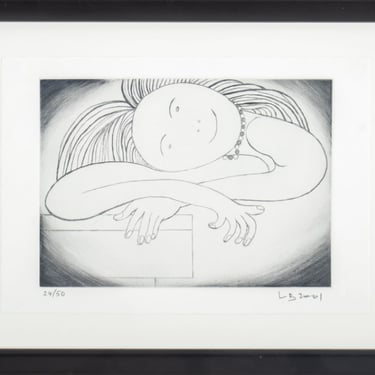 Louise Bourgeois &quot;The Smile&quot; Etching with Drypoint
