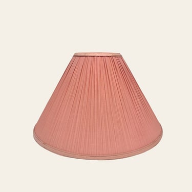Vintage Lamp Shade Retro 1990s Contemporary + Empire Box + Pleated Fabric + Dusty Pink Color + Mood Lighting + Home Decor 