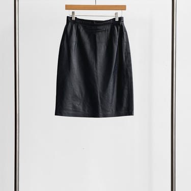 Black Buttery Leather Skirt