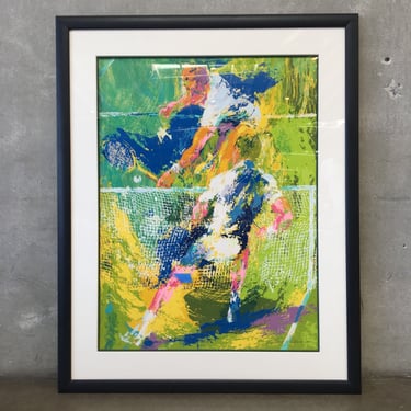 Signed 1974 LeRoy Neiman &quot;Match Point&quot; Large Serigraph