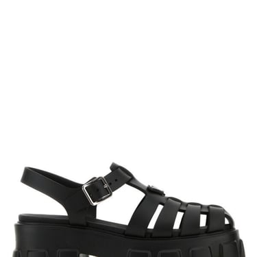 Prada Women Black Rubber Sandals