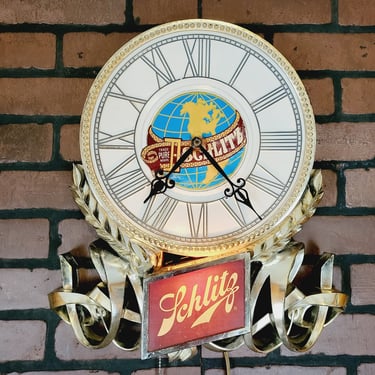 Vintage Schlitz Beer Lighted Clock 