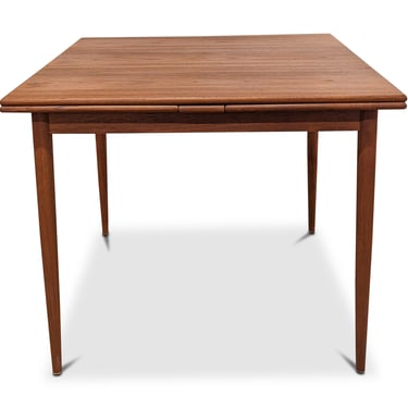 Square Teak Dining Table w Two Leaves - 022409