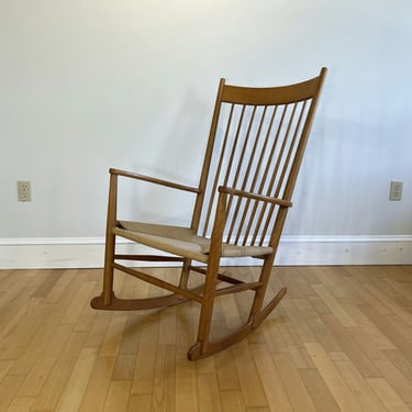 Danish Mid-Century Modern Rocker Model J16 by Hans Wegner in Beech, 1944