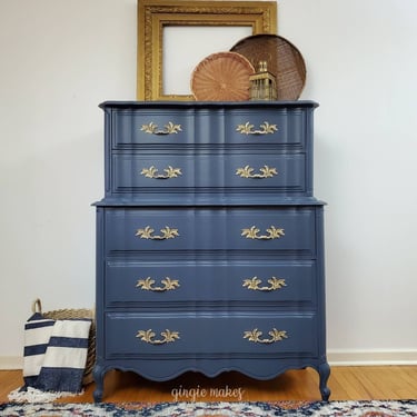 Refinished French Provincial Chest of Drawers 