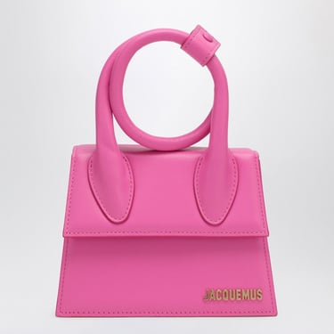 Jacquemus Le Chiquito Noeud Neon Pink Leather Bag Women