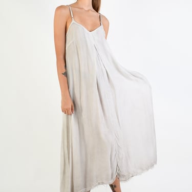 Layered Strappy Silk Blend Maxi Dress