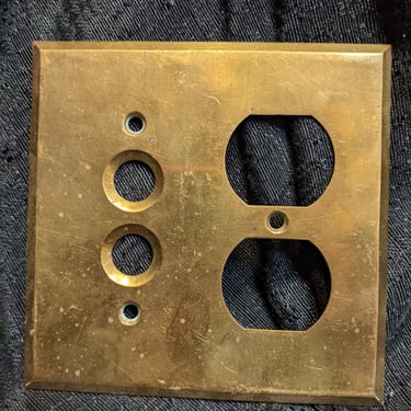 Combo Brass Electrical Face Plate