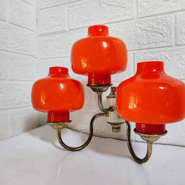 Vintage Orange Wall Light/ Retro Orange Wall Light/ Mid Century Lightning / Orange Wall Light / Mid Century/ Space Age Light/ Yugoslavia 70s 