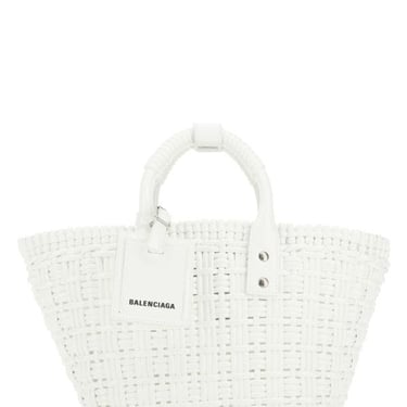 Balenciaga Woman White Synthetic Leather Bistro Xs Handbag