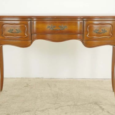 French Provincial Solid Cherry Writing Desk Vanity Table