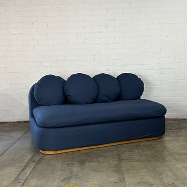 Contemporary sofa in deep blue 