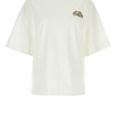 Alexander Mcqueen Women White Cotton Oversize T-Shirt