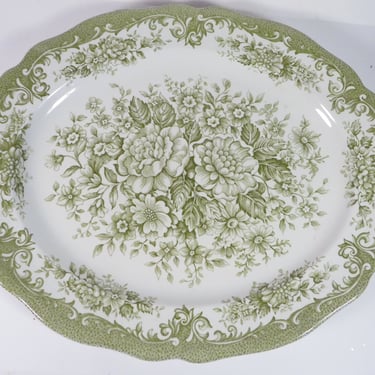 Vintage English Staffordshire Meakin Avondale Ironstone Platter - Meakin Avondale Serving Platter 