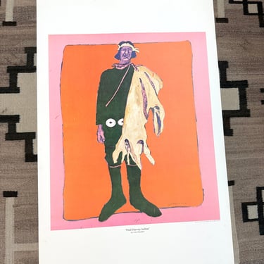 1975 Fritz Scholder Fred Harvey Indian Poster