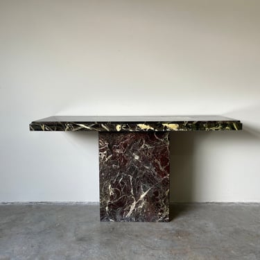 Italian Postmodern Marble Console Table 