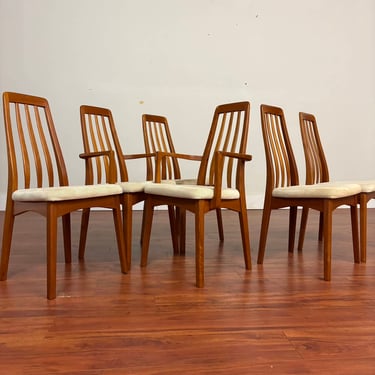 Danish Modern Teak Dining Chairs, Set of 6