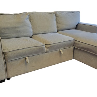 Gray Reversible Chaise &#038; Foldout Bed