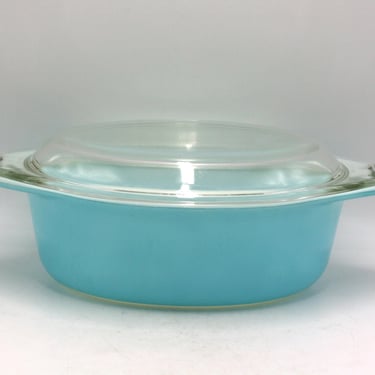 vintage Pyrex 043 Casserole with Lid in Blue 