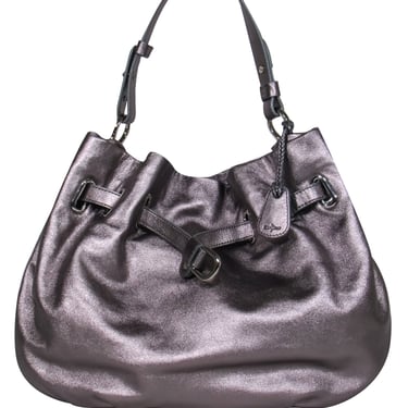 Cole Haan - Metallic Silver Soft Leather Handbag