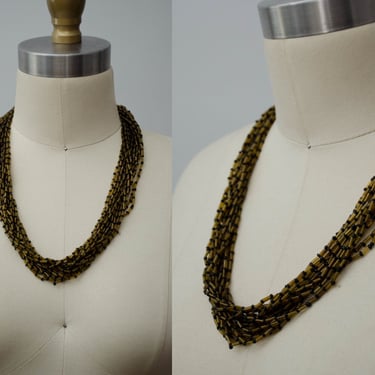 vintage jewelry | vintage necklace | multi-strand necklace | glass bead necklace 