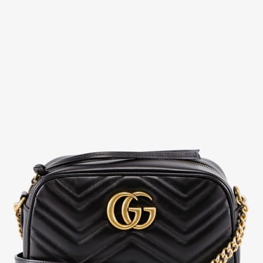 Gucci Woman Gg Marmont Woman Black Shoulder Bags