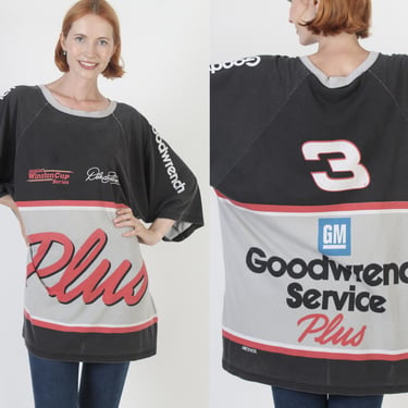 Dale Earnhardt 90s All Over Print T Shirt, Plus GM GOODWRENCH Service Nascar Tee, 1998 Double Extra Large Tee XXL 